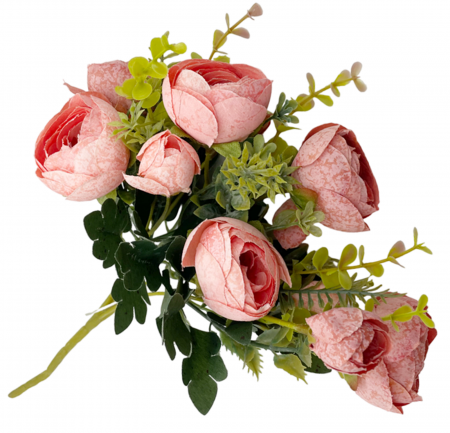 Bujori artificiali EUNICE, Roz-somon, 30cm [1]