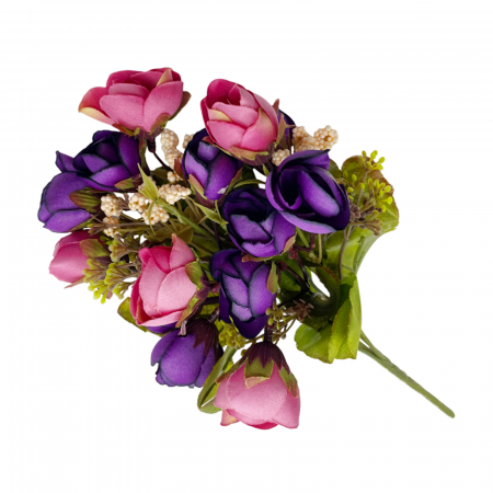 Bujori artificiali MAYA, Mov/ Fucsia, 25cm [1]