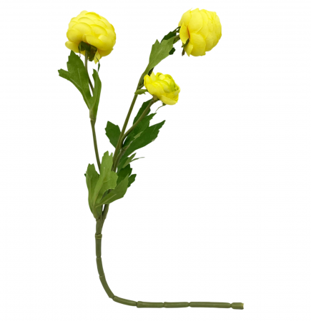 Fir cu Bujori artificiali ZAZU, Galben, 40cm [1]