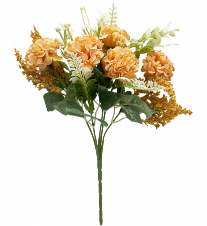 Flori Artificiale - Hortensie artificiala CLARA, Portocaliu, 30cm