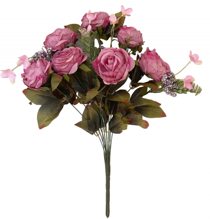 Trandafiri roz artificiali FRANCINE, 45cm [1]
