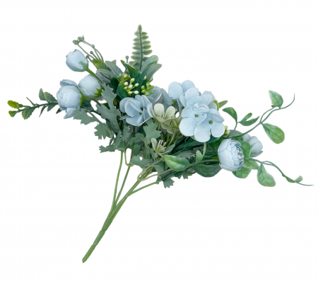 Flori Artificiale - Flori artificiale ABIGAIL, Albastru deschis, 25cm