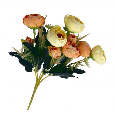 Flori Artificiale - Bujori crem-piersica artificiali JANINE, 30cm