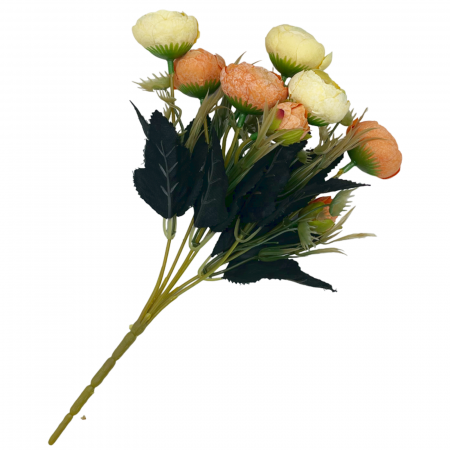 Bujori crem-piersica artificiali JANINE, 30cm [2]