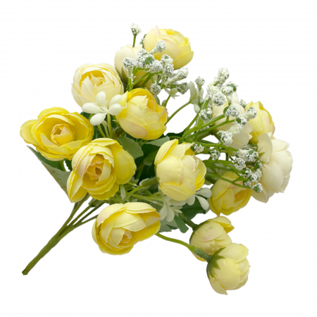 Bujori galbeni artificiali, JANE, 25cm [1]