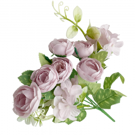 Flori Artificiale - Bujori mov deschis artificiali LIMA, 30cm