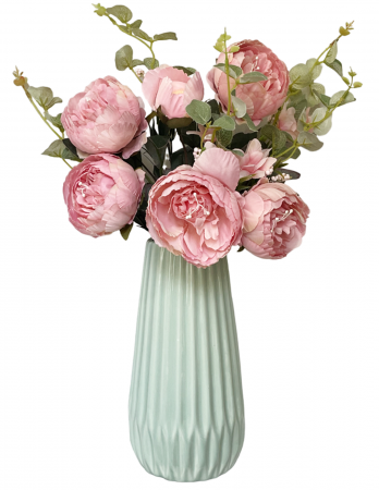 Bujori artificiali DARCY, Roz, 45cm [2]