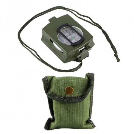 ACCESORII UTILE - Busola profesionala ARMY, Verde, Metal