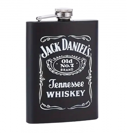 Pahare si Accesorii Bar - Plosca inox JACK MOMENTS, 250ml, Negru