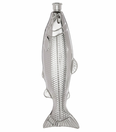 BUCATARIE & SERVIRE - Butelca inox SILVER TROUT - forme de peste - 120 ml