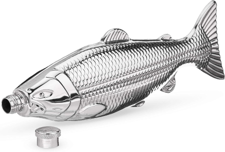 Butelca inox SILVER TROUT - forme de peste - 120 ml [1]