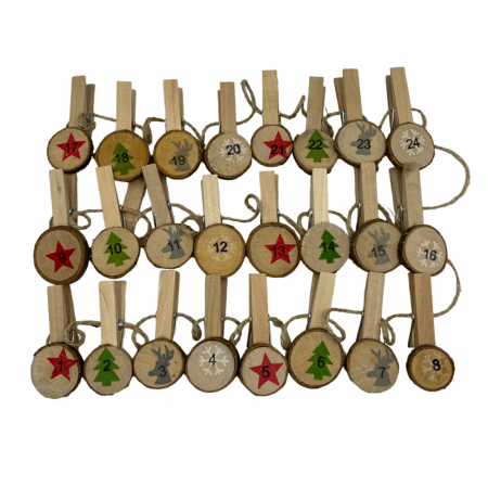 CRACIUN MAGIC - Calendar de advent CHRISTMAS TIME, 24 carlige