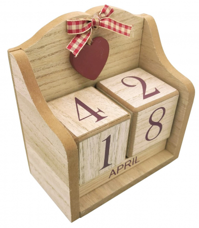 Calendar perpetuu de birou ANTIQUE, Natur, 14x15cm [1]