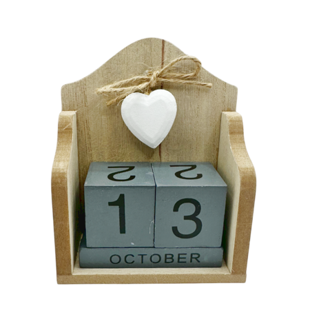Obiecte Decorative - Calendar perpetuu de birou EPOQUE, Gri