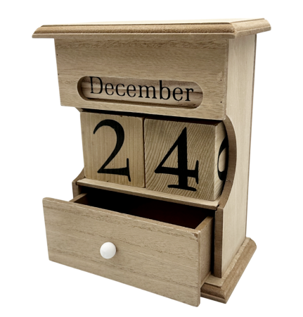 Calendar Perpetuu din Lemn ARTHUR cu Sertar [2]