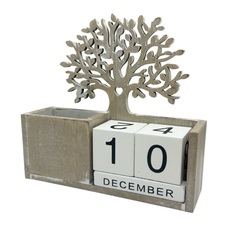 Calendar perpetuu cu suport de pixuri TREE OF LIFE, 15x15cm [2]