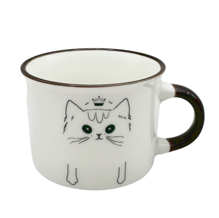 Cani Ceramica - Cana alba - design Pisica NAMY