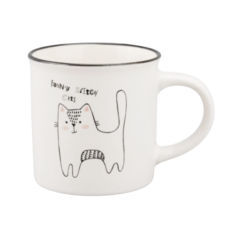 Cana alba - design Pisica SAMMY [3]