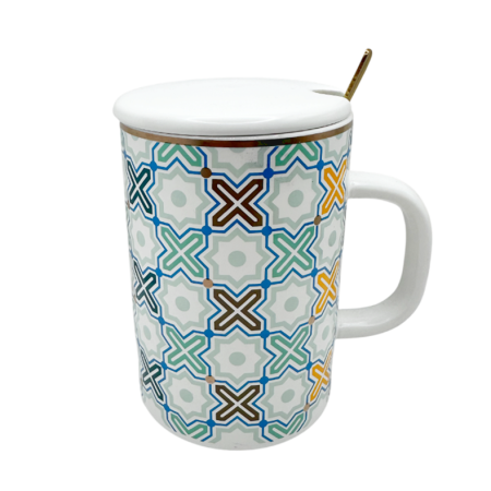 Cană ceramică VIGO cu model geometric [2]