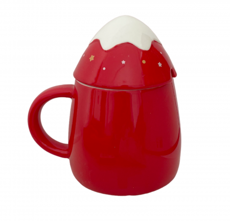 Cana cu capac SMALL HOUSE, Rosu, 300ml [2]