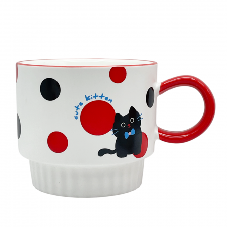 Cani Ceramica - Cana cu Pisica MISTY DOTS, 300ml
