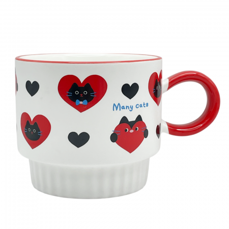 Cani Ceramica - Cana cu Pisica MISTY HEARTS, 300ml