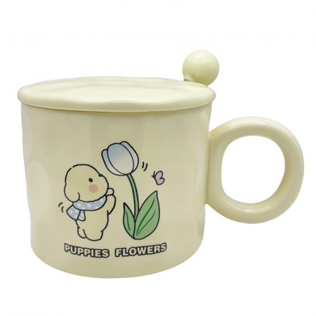 BUCATARIE - Cana cu Catel PUPPIES FLOWERS, 400 ml