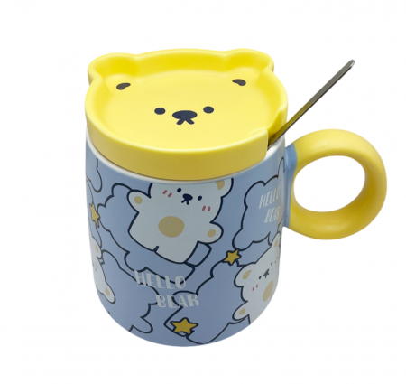 Cani Ceramica - Cana cu ursuleti TEDDY BEAR, Albastru, 380ml
