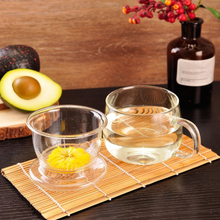 Cana de ceai NILS din sticla borosilicata, 500 ml, Cu infuzor si capac [2]