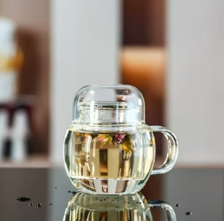 BUCATARIE & SERVIRE - Cana de ceai YANI din sticla termorezistenta 350 ml - Cu infuzor