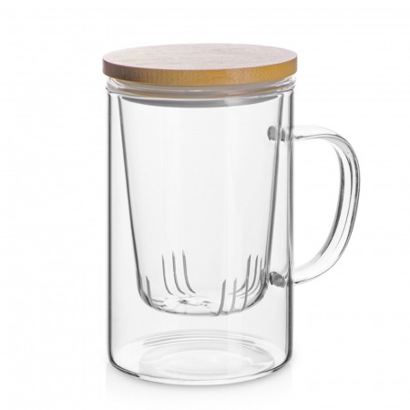 Cana de sticla borosilicata INGMAR, Cu infuzor si capac