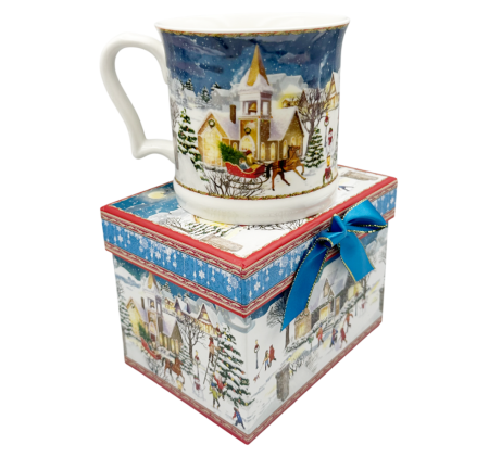 Cana din Portelan SEASON – Model Peisaj de Iarna, in Cutie Cadou Decorata [1]