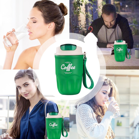 Cana termos verde din otel inoxidabil 360ml, cu afisaj de temperatura [1]