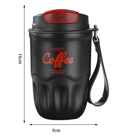 Cana termos neagra din inox 360ml, cu afisaj de temperatura [3]