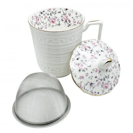 Cana portelan cu infuzor si capac ADELE, 350ml [1]