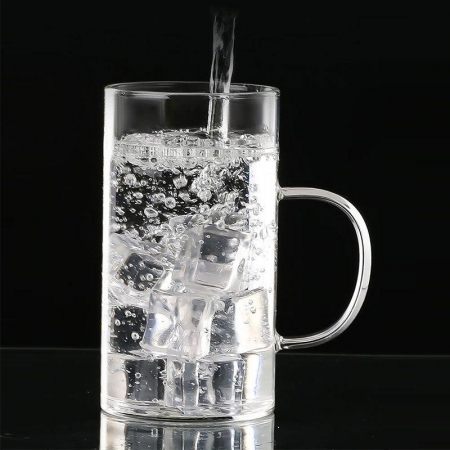 Cana din sticla borosilicata cu sita din turnare CRESCENT, 350ml [4]