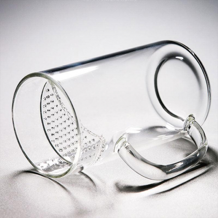 Cana din sticla borosilicata cu sita din turnare CRESCENT, 350ml [3]