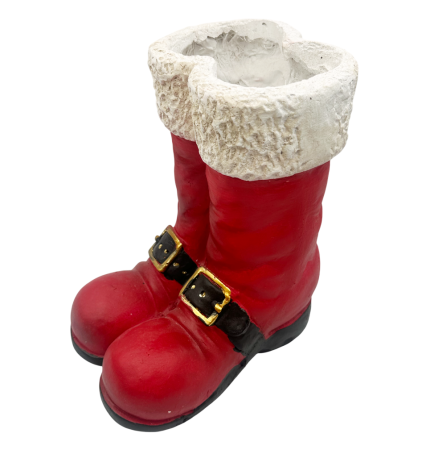Vază rosie în formă de cizme ale lui Moș Crăciun JOY [1]