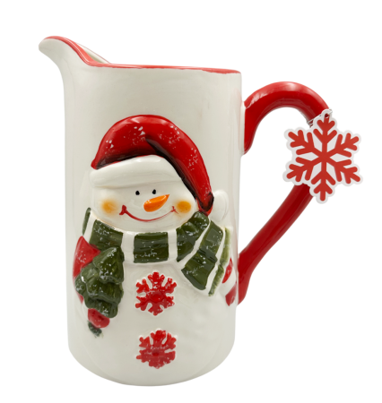 MAGIE DE CRACIUN - Carafa Ceramica SEASON cu Om de Zăpadă – Decor Crăciun