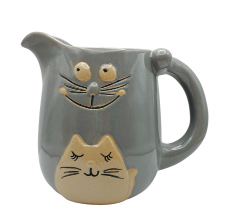 Cani Ceramica - Carafa ceramica PISICA LUFFY, Gri, 13cm