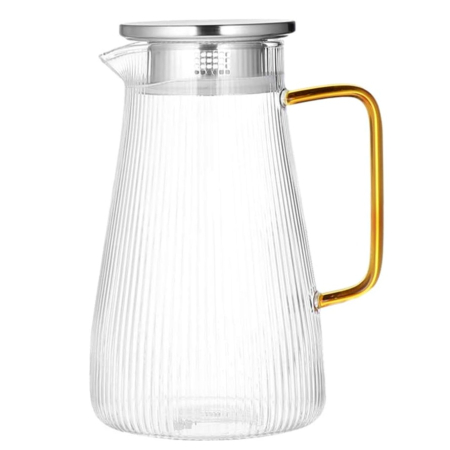 Ceainice & Carafe - Carafa sticla borosilicata JONAS, Capac cu filtru, 1500 ml