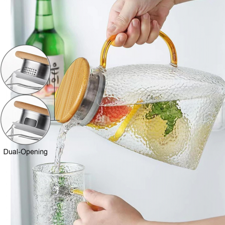 Carafa NORMA, 1800 ml, Sticla borosilicata, Capac cu filtru [1]