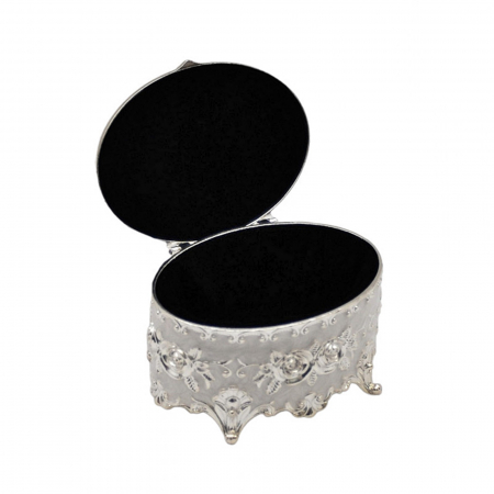 Caseta bijuterii sidefata BRIANNA, 9x6cm, Argintiu [2]