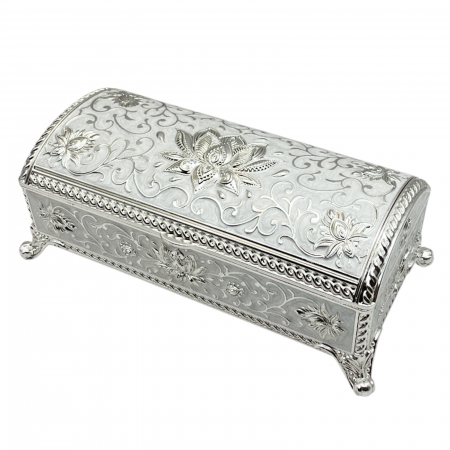 Caseta bijuterii ROYAL, 18x8x6cm, Argintiu [1]