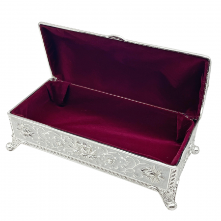 Caseta bijuterii ROYAL, 18x8x6cm, Argintiu [2]
