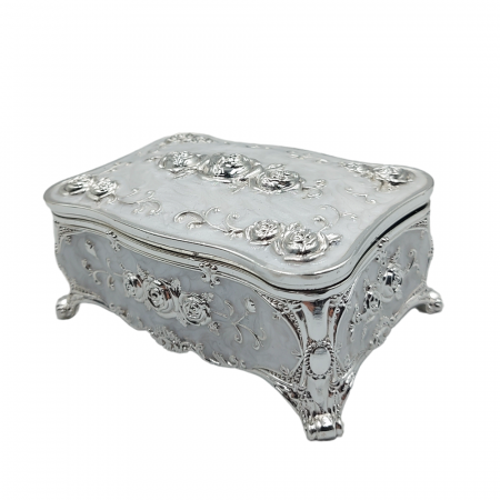 Caseta bijuterii sidefata SOPHIE, 11x7x5cm, Argintiu [1]