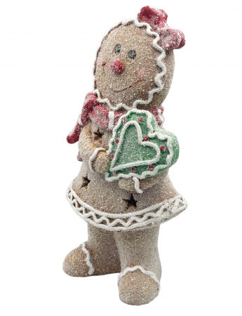 Figurina Fetita turta dulce cu lumina LED SUGAR, 18x13x43cm [1]