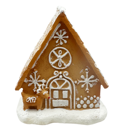 Căsuță Turtă Dulce cu Ren – Decor Dulce de Crăciun [1]