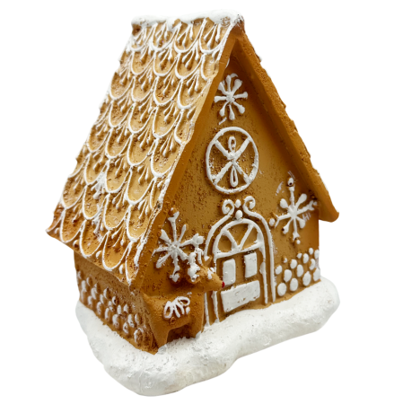 FIGURINE & PLUSURI - Căsuță Turtă Dulce cu Ren – Decor Dulce de Crăciun