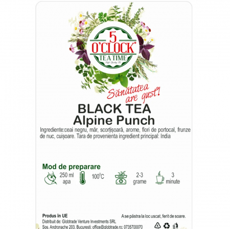 Ceai negru ALPINE PUNCH, Cu scortisoara si mar, 50g [1]